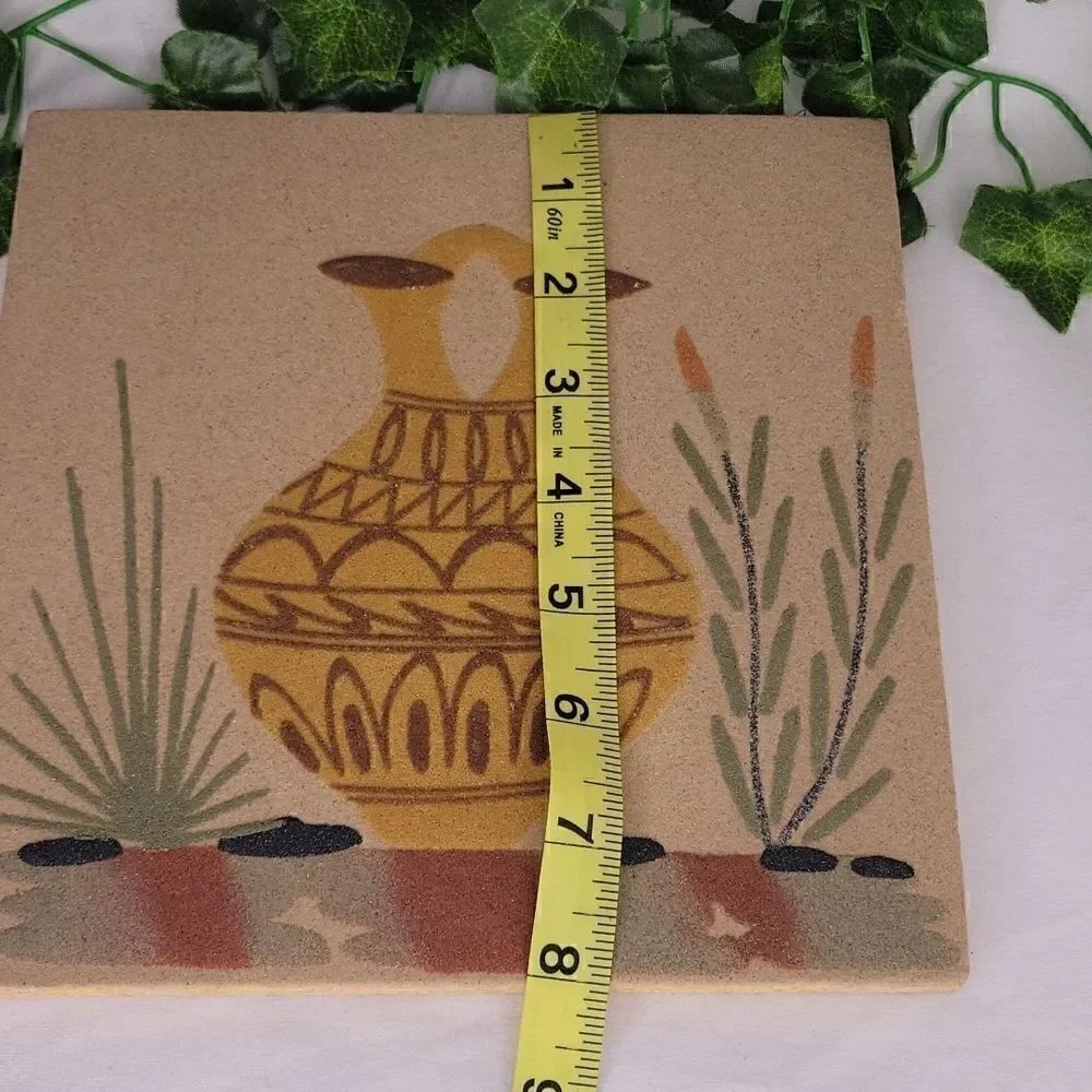 Native American. Sand Pottery. Coaster Set. Authentic. Like New - Picture 7 of 11